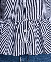 Dkny Jeans Women's V-Neck Button-Front Shirt
