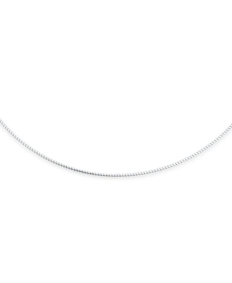 Bling Jewelry Simple Thin Slider Omega Cubetto Chain Snake Flex Collar Necklace