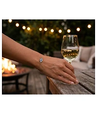 Bling Jewelry Delicate Tiny Evil Eye Charm Bracelet Pave Cz Accent Gold Plated