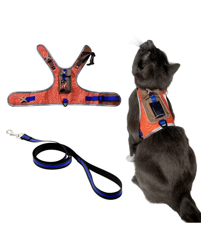Travel Cat Pathfinder Cat Harness With Gps Tracker Pocket
