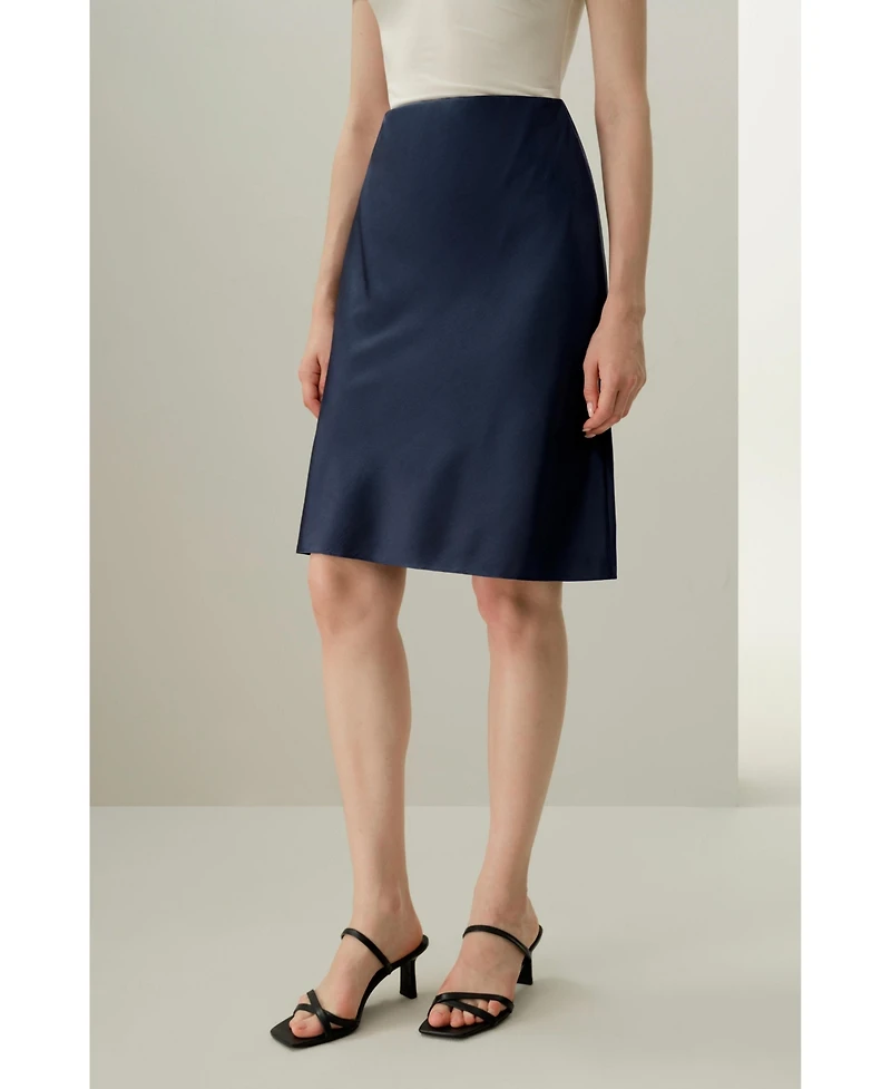 Lilysilk Women's Stretchy Charmeuse Minimalist Skirt