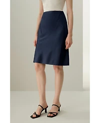Lilysilk Women's Stretchy Charmeuse Minimalist Skirt