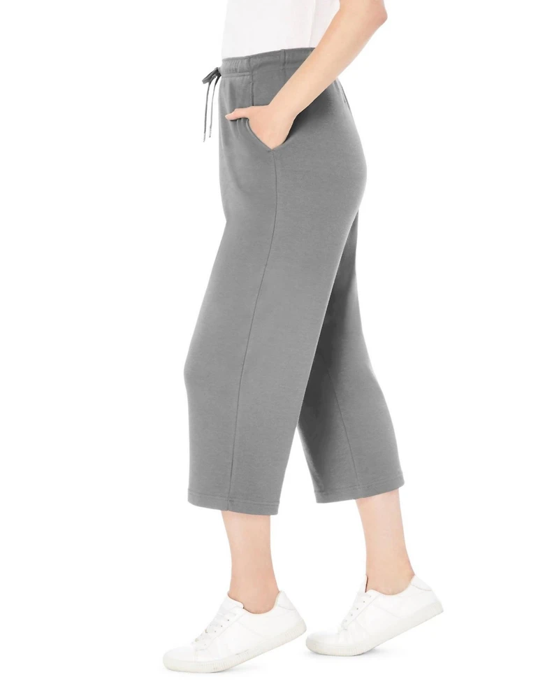 Woman Within Women's Sport-Knit Pull-On Capri Pants