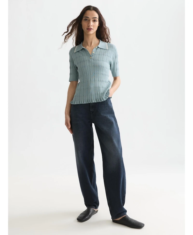 Scotch & Soda Women's Tops and Tees for Women Ripple Stitch Fitted Pullover