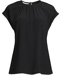 Lands' End Women's Sleeveless Crepe Popover Top