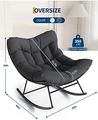 Xo Oversized Papasan Rocking Chair
