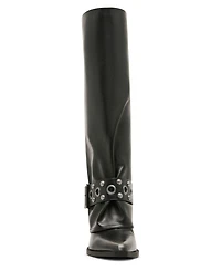 Madden Girl Women's Rodeo Cuffed Studded Cowboy Boots