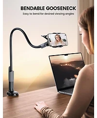 Lamicall Gooseneck Phone Holder for Bed - Cell Mount Clamp Clip