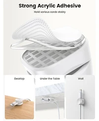Lamicall 1Slot Desk Organizer Cord Holder , Adhesive Cable Clips