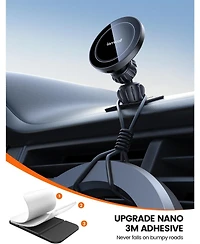 Lamicall 3-in-1 Wireless Car Charger Mount with Strong Magnet and 360degree(s) Rotation