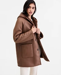 Calvin Klein Women's Hooded Reversible Teddy Jacket