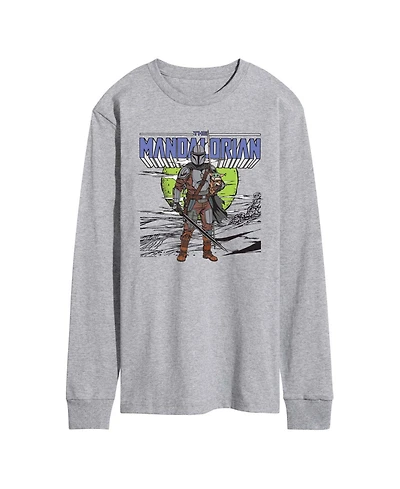 Airwaves Men's The Mandalorian Sword Long-Sleeve Graphic T-Shirt