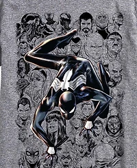 Airwaves Men's Spider-Man Lineart Characters Short-Sleeve Graphic T-Shirt