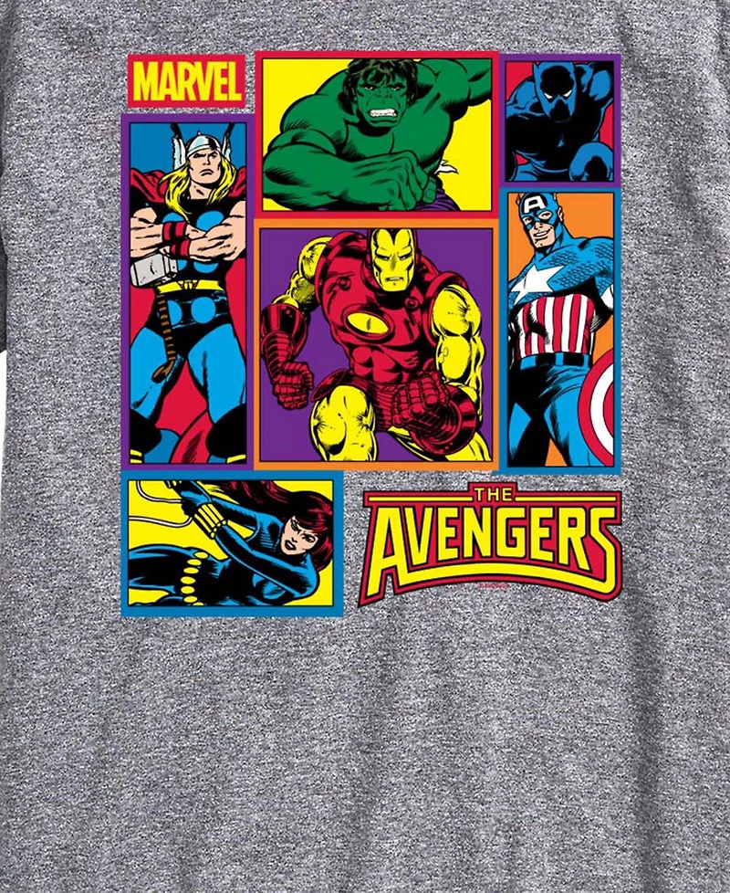 Airwaves Men's Avengers Grid Short-Sleeve Graphic T-Shirt