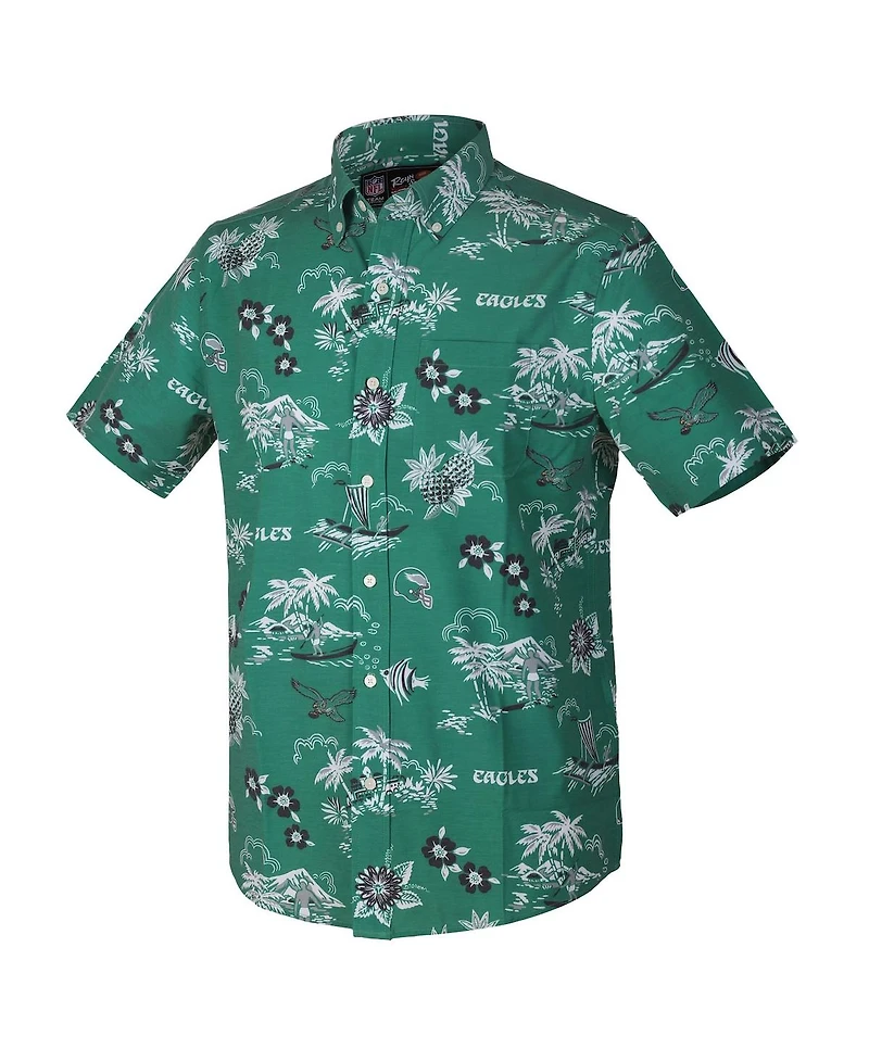 Reyn Spooner Men's Green Philadelphia Eagles Kekai Performance Button-Down Shirt