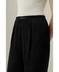 Lilysilk Women's Double-Faced Silk Charmeuse Pant