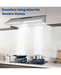 Xo 30 Inch 750 Cfm Stainless Steel Under Cabinet Range Hood, Ducted/ Ductless Kitchen Vent Hood