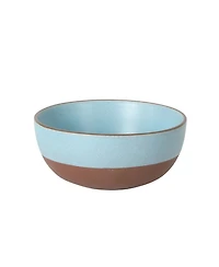 Gibson Home William Crest 4 Piece Cereal Bowl Set, 6.25 inch Round Stoneware Reactive Bowls, Soup, Dessert & Snack Bowls