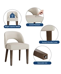 homfan Modern 4-Piece Dining Chair Set