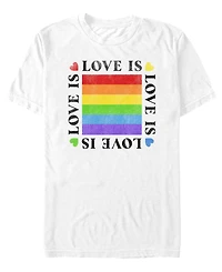 Design By Humans Men's Love Is Pride Short-Sleeve T-Shirt