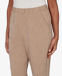 Alfred Dunner Petite Grand Bazaar Textured Pull-On Capris Pants