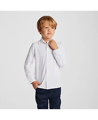 Andy and Evan Little Boys White Knit-Tech Shirt