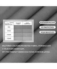 Pellebant Outdoor Patio 9X11FT Aluminum Cantilever Umbrella