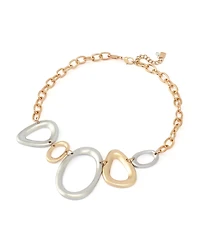 Robert Lee Morris Soho Two-Tone Sculpted Link Bib Necklace