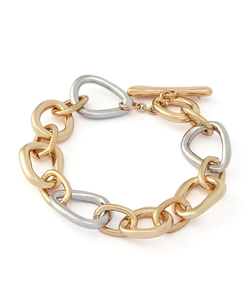 Robert Lee Morris Soho Two-Tone Sculpted Link Bracelet