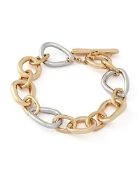 Robert Lee Morris Soho Two-Tone Sculpted Link Bracelet