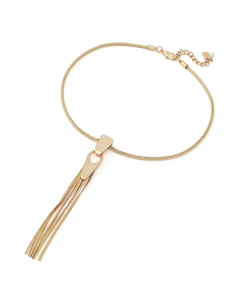 Robert Lee Morris Soho Gold Fringe Y Necklace