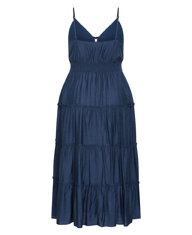 City Chic Women's Aiza Tier Maxi Dress