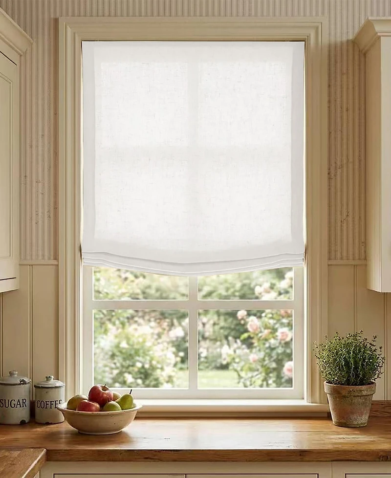 Shadisfy Soft Linen Blend Cordless Relaxed Roman Shade