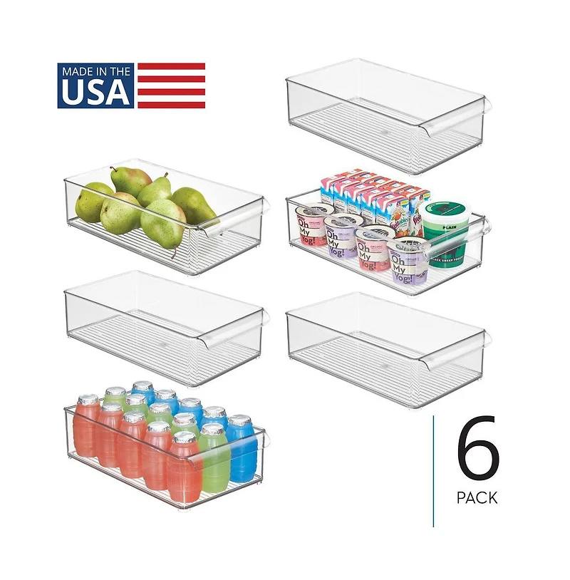 iDesign Large Stackable Fridge Bin with Handle