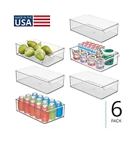 iDesign Large Stackable Fridge Bin with Handle