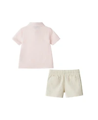 Andy & Evan Baby Boys Puckered Buttondown and Shorts Set