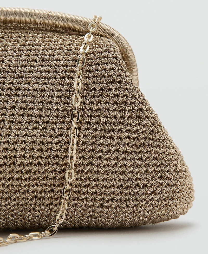 Mango Women's Lurex Clutch Bag