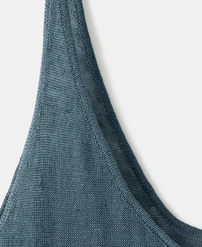 Mango Women's Knit Linen-Blend Dress