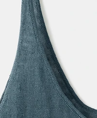 Mango Women's Knit Linen-Blend Dress
