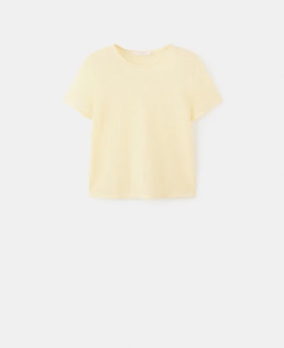 Mango Women's Pastel Linen Blend Short-Sleeve T-Shirt
