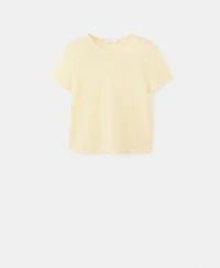 Mango Women's Pastel Linen Blend Short-Sleeve T-Shirt