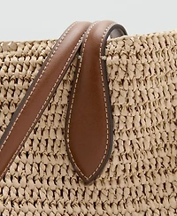 Mango Women's Natural-Fiber City Bag