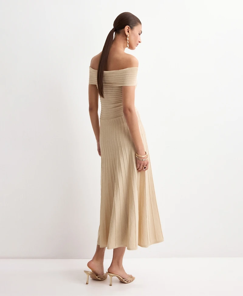 Mango Women's Strapless Flared Dress