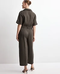Mango Women's Lyocell Shirt Jumpsuit