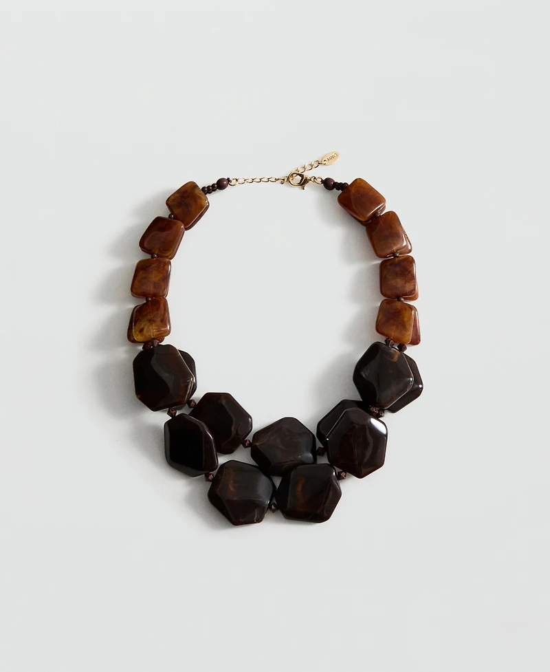 Mango Women's Double Beaded Necklace