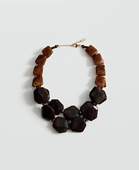 Mango Women's Double Beaded Necklace