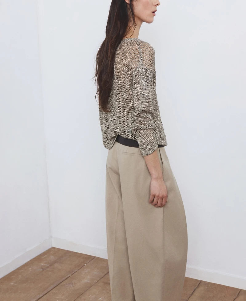 Mango Women's Lurex Knitted Sweater