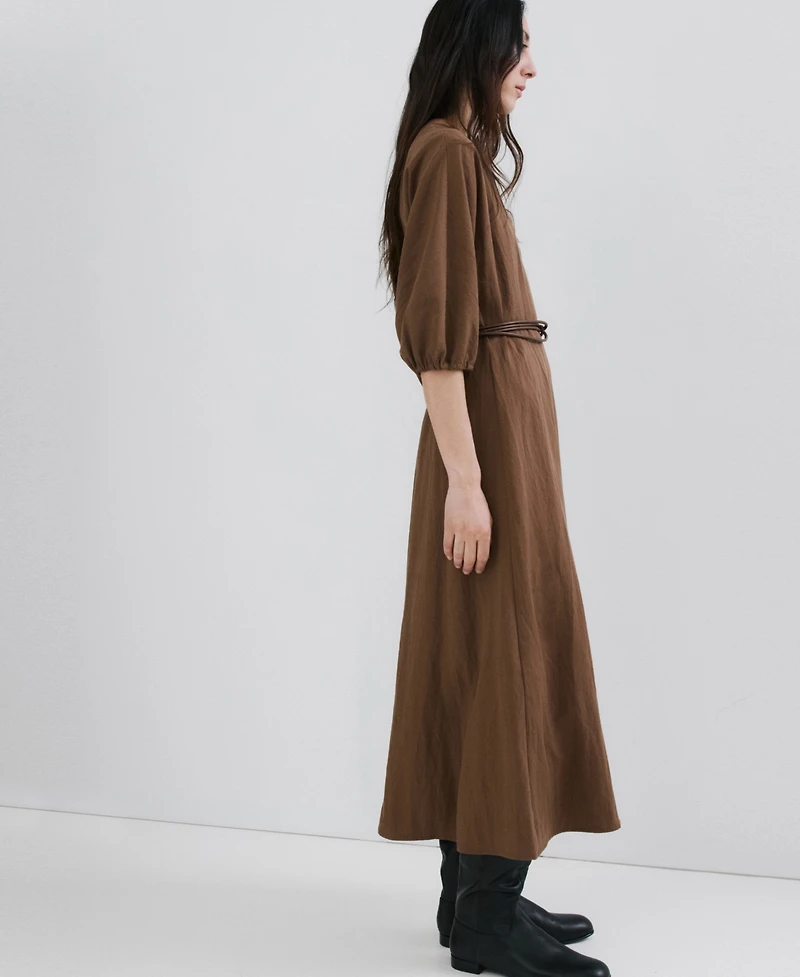Mango Women's Belt Lyocell Dress