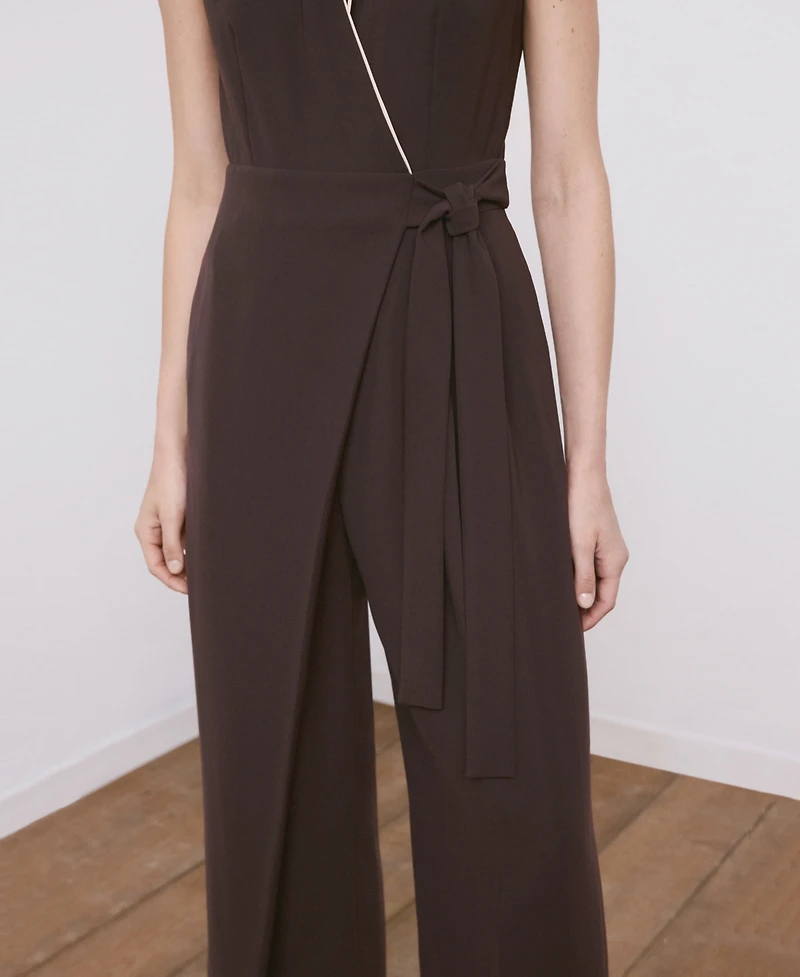 Mango Women's Belt Wrap Jumpsuit