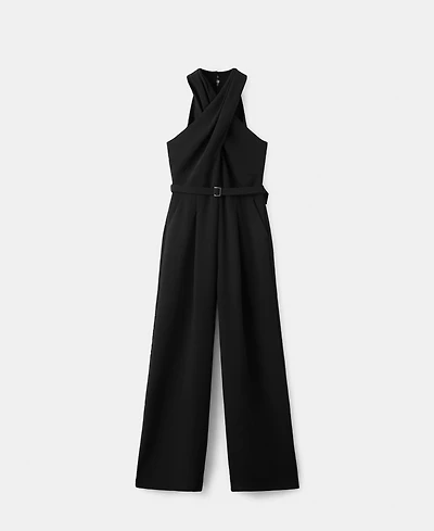 Mango Women's Belt Wrap Jumpsuit